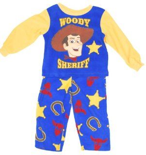 Disney 'Sheriff Woody' Cowboy Fleece Pajamas PJ's 2 Piece Set (3T)  Infant And Toddler Pajama Sets  Baby