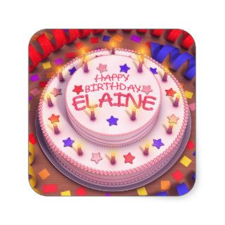 Elaine's Birthday Cake Stickers