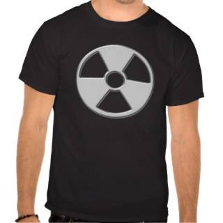 Cool Metallic Radioactive Radiation Symbol T shirt 