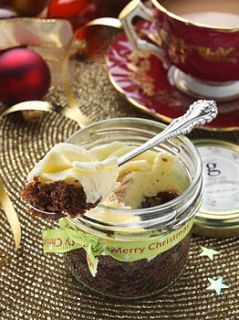 two christmas cupcakes in jars by g desserts