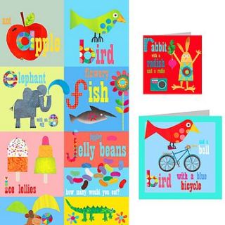 alphabet card and wrap set by square card co
