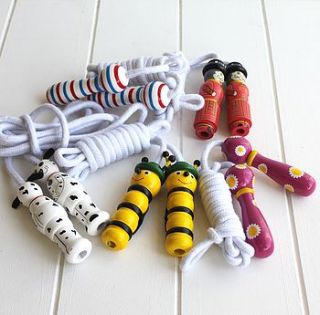 hand painted wooden skipping ropes by posh totty designs interiors