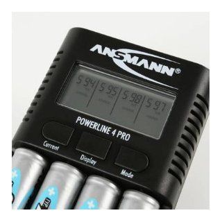 Ansmann 1001 0005 US Powerline 4 Professional Battery Charger, Tester and Maintenance Device Electronics
