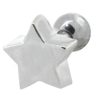 Cute Star Surgical Steel and 925 Sterling Silver Cartilage Piercing Earring Stud FreshTrends Jewelry