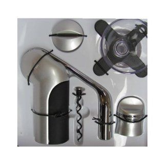 Houdini 5 Piece Boxed Gift Set ~ Opener, Aerator, Sealer, Foil Cutter and Extra Corkscrew (Silver) Wine Accessory Sets Kitchen & Dining