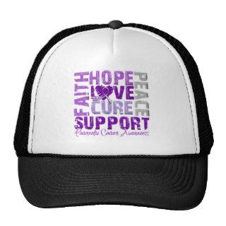Hope Love Cure Pancreatic Cancer Awareness Hats
