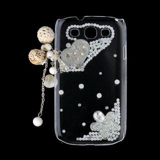 Crystal Bling Beads Hard Back Case Skin Cover for Samsung Galaxy S3 i9300 Cell Phones & Accessories