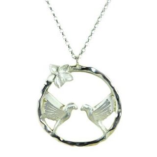 silver love bird necklace by alice stewart