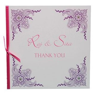 10 personalised indian garden thank you cards by dreams to reality design ltd