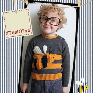 little boy   busy bee knitwear by myolee & minimyo london