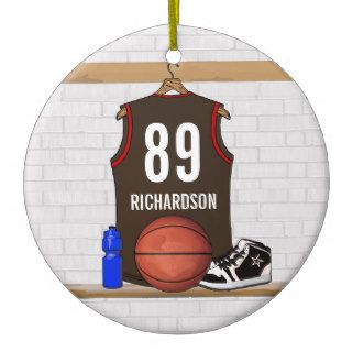 Personalized Basketball Jersey (BRO) Ornament