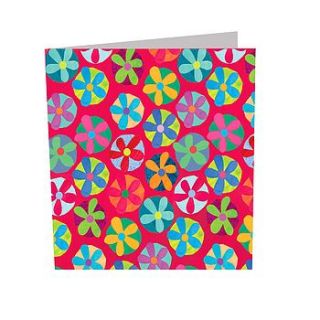 sparkly flowers card by square card co