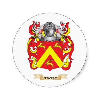 Twist Family Crest (Coat of Arms) Round Stickers