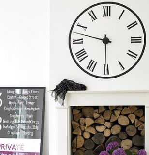 working station clock wall sticker by brume