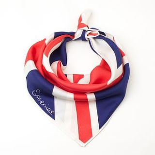 small silk square scarf union jack by somerville scarves