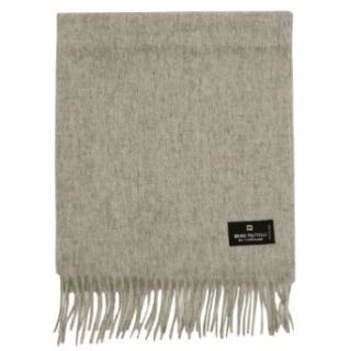 Bruno Piattelli Solid Light Gray Unisex LambsWool Scarf Scarves at  Mens Clothing store Cold Weather Scarves