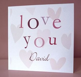 personalised valentine card by molly moo designs