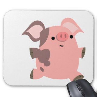 Sporty Cartoon Pig mousepad