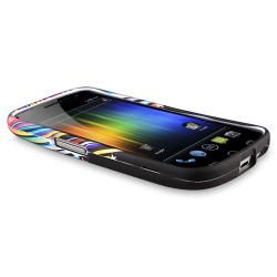 Black/ Rainbow Star Rubber Coated Case for Samsung Nexus i9250/ i515 BasAcc Cases & Holders