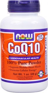 NOW Foods   CoQ10 Cardiovascular Health 100% Pure Powder   1 oz.