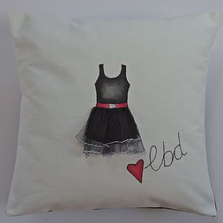 little black dress cushion by designer j