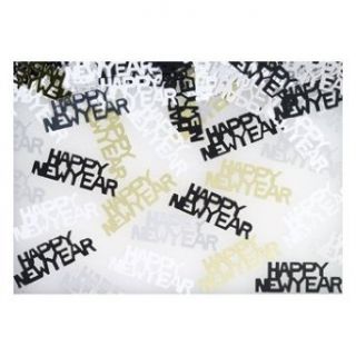 Happy New Year Confetti (Gold/White/Black) Party Accessory Clothing