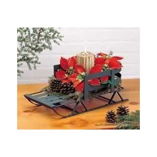 Decorative Items Antique Green Metal, Vermont Sled 7 1/2 in. W x 17 in. L x 6 1/2 in. H   Seasonal Decor