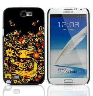 Asian Floral Design Hard Case Cover for Samsung Galaxy Note 2 N7100 Cell Phones & Accessories