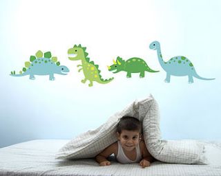 dinosaur wall stickers by the little blue owl