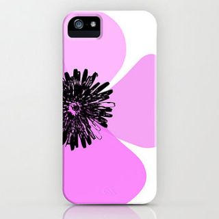 poppy flower in purple colour case for iphone by indira albert