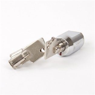 Cylinder Lock 19MM with Tubular Keys and Optional Overlock Feature Solid Brass (10 Count)  Round Key Locks  