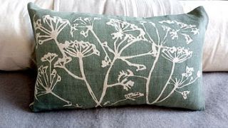 cow parsley cushion by helkatdesign