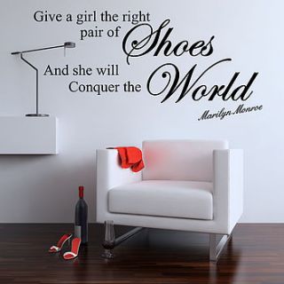 give a girl quote wall stickers by parkins interiors