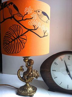 handmade vibrant bird lampshade by the forest & co