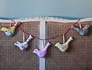 five bird personalised hanging decoration by 2 green monkeys