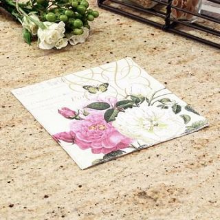 pack of 20 luxury rose napkins by dibor