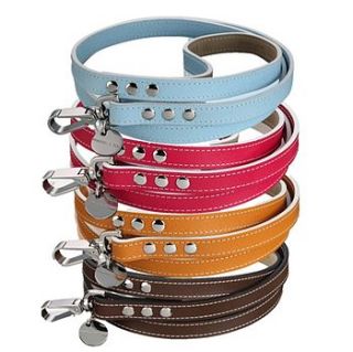 saffiano leather dog lead by long paws