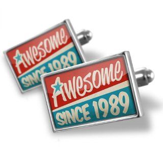 Cufflinks Awesome since 1989, Birthday/Year   Neonblond NEONBLOND Jewelry