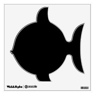 fish animal silhouette wall decal black