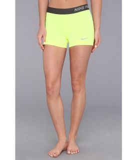 Nike Pro Three Inch Short Womens Shorts (Yellow)