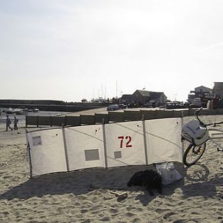 recycled sailcloth windbreak by the reefer sail company