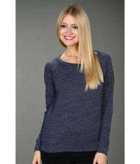 Alternative Apparel Eco Heather Slouchy Pullover Womens Long Sleeve Pullover (Navy)