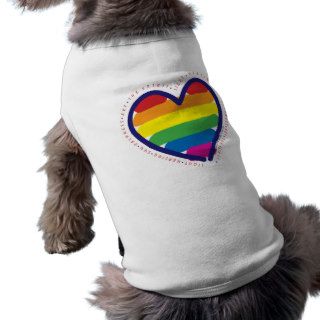 Gay Pride Spirit Heart Doggie Shirt