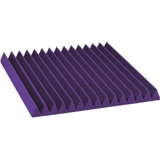 Auralex Studiofoam Wedge 2 Inches Thick and 2 Feet by 2 Feet Acoustic Panels, Purple (12 Panels) Musical Instruments