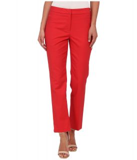 NIC+ZOE The Silvia Perfect Pant   Front Zip Ankle Womens Casual Pants (Red)