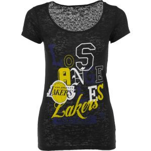 Los Angeles Lakers adidas NBA Womens Dream Mix Scoop Neck T Shirt