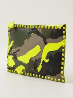 Valentino Garavani 'rockstud' Camouflage Clutch