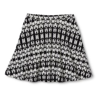 Juniors Printed Skirt   Black/White XS