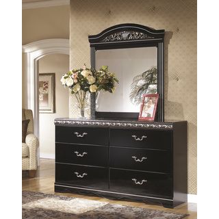 Ashley Furniture Industries Signature Designs By Ashley Constellations 6 drawer Glossy Black Dresser Black Size 6 drawer