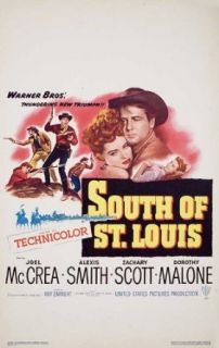 South of St. Louis 1949 Original USA Window Card Ray Enright Joel McCrea Joel McCrea, Alexis Smith, Zachary Scott, Dorothy Malone Entertainment Collectibles